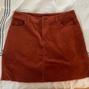 Fall velvet mini skirt